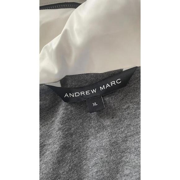 Andrew Marc - White Quilted Winter Coat with Faux Fur Hood - Size XL - Picture 8 of 9